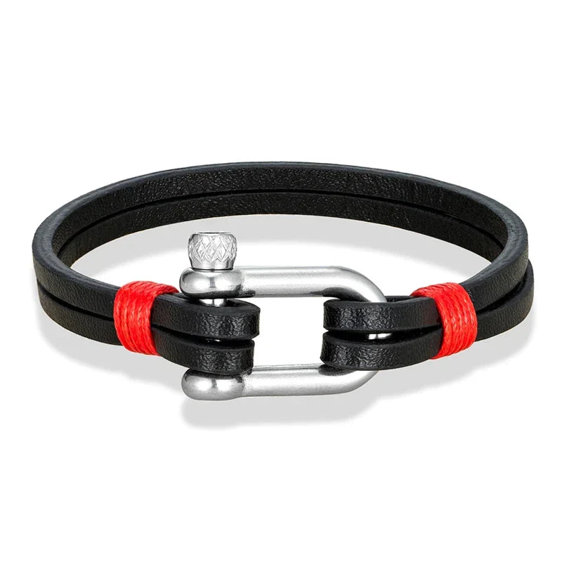 Stainless Steel U-Shaped Buckle Bracelet