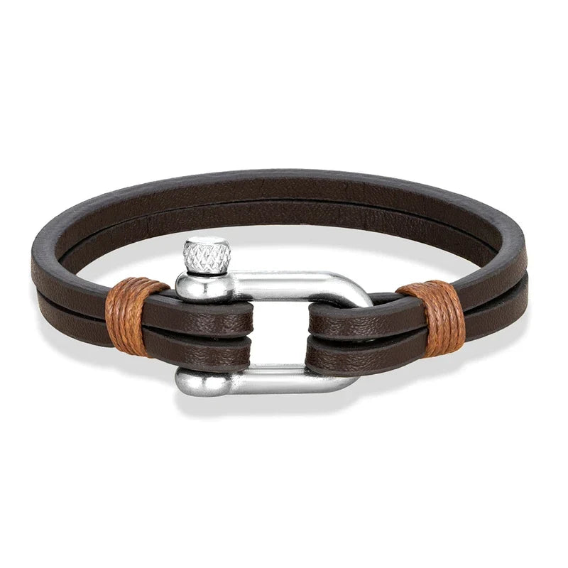 Stainless Steel U-Shaped Buckle Bracelet